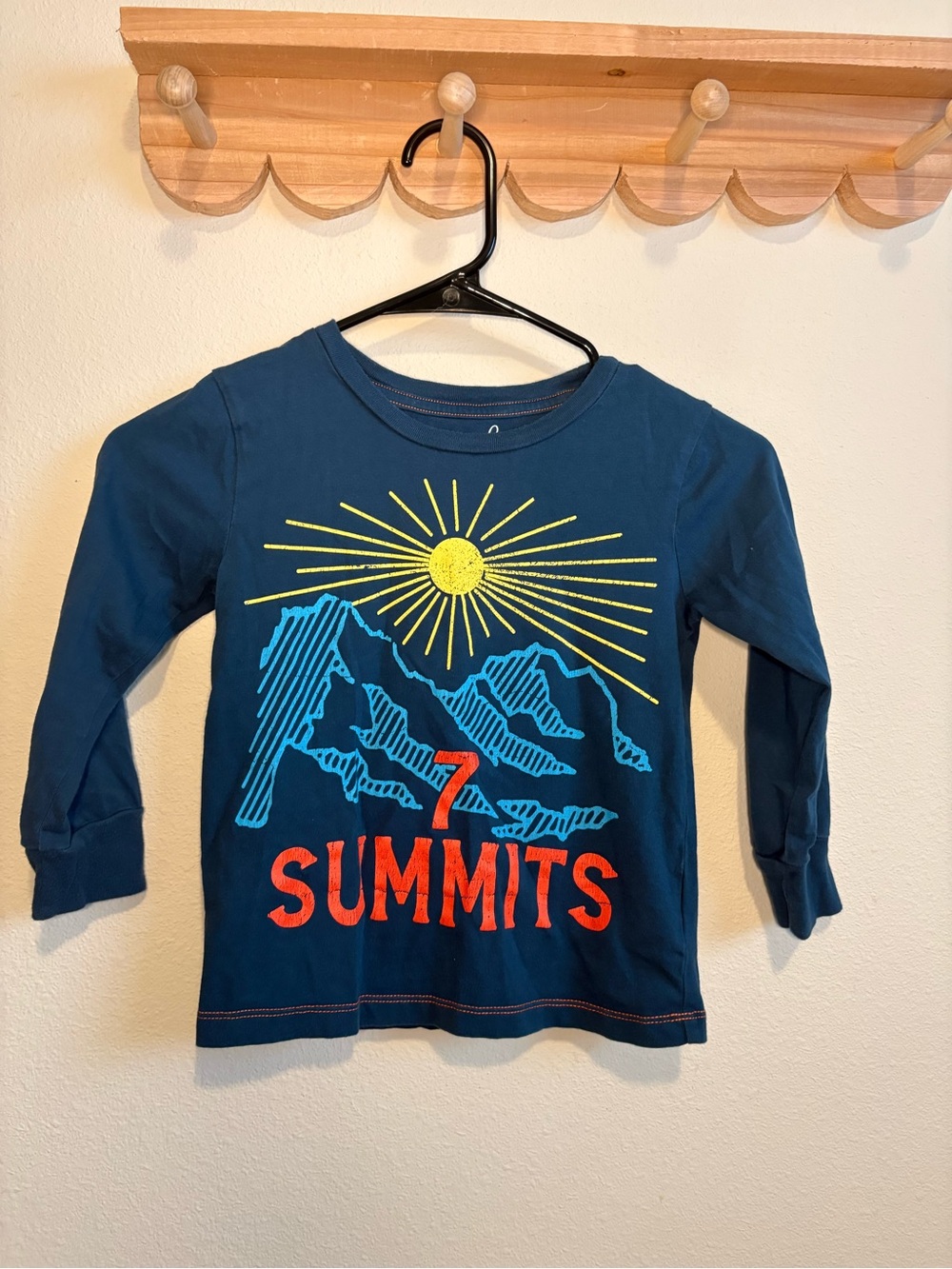 Peek Navy Blue Long-Sleeve '7 Summits' Graphic Tee